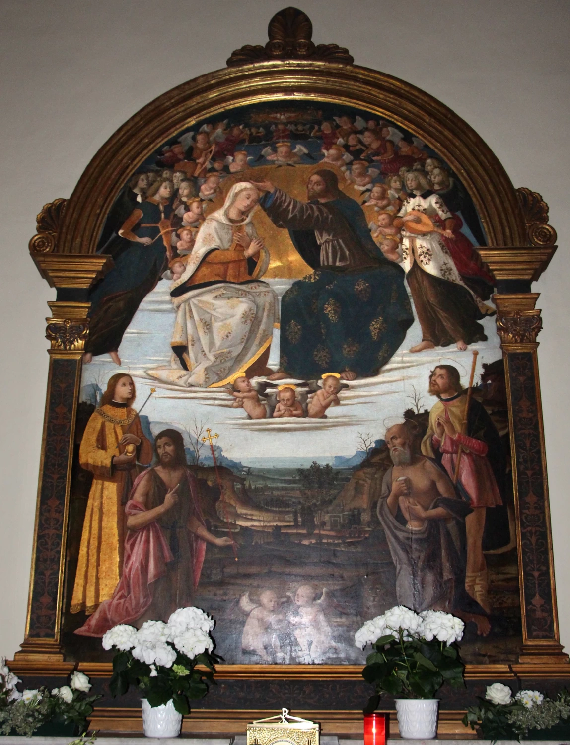 Incoronazione della Vergine e quattro santi - Santa Maria in Portico a Fontegiusta, Siena